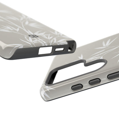 Beige Tough Phone Case for Samsung - Sandstone Bamboo Stalks