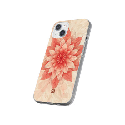 Coral Layered Bloom · Soft Phone Case for iPhone