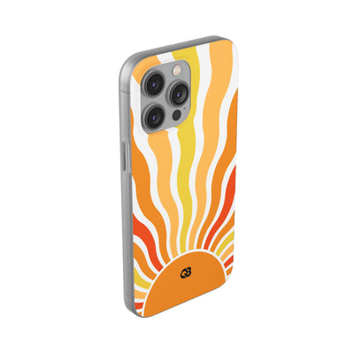 Amber Solar Waves · Soft Phone Case for iPhone