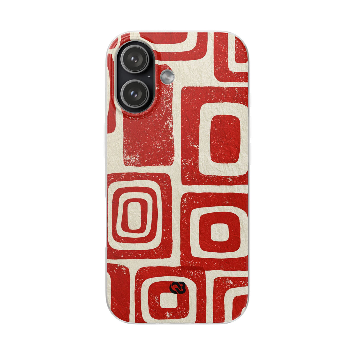 Vermilion Block Motif · Lite Phone Case for iPhone ·  Red