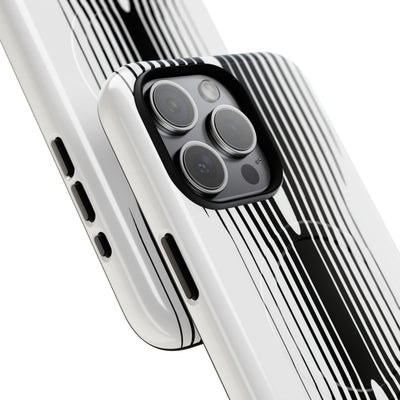 White Tough 2.0 Magsafe Phone Case for iPhone - Kinetic Mono Distortion