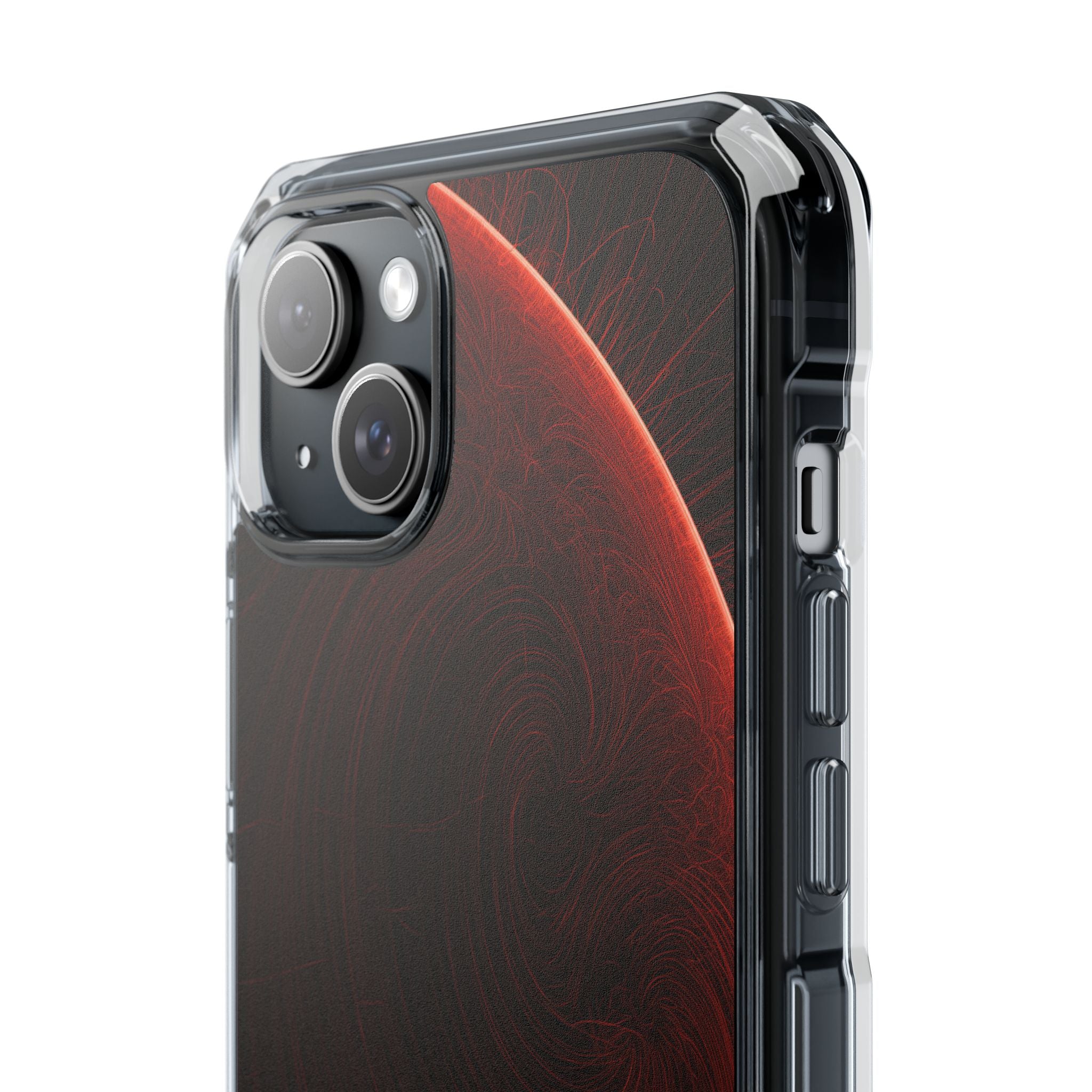 Red Impact MagSafe Phone Case for iPhone - Crimson Flare Flux