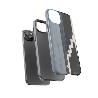 Grey Tough Phone Case for iPhone - Industrial Concrete Void