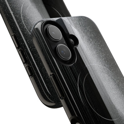 Black Tough 2.0 Magsafe Phone Case for iPhone - Brutalist Pixel Monolith