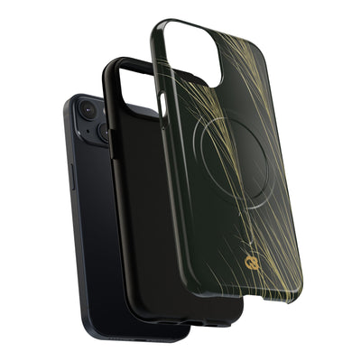 Green Tough 2.0 Magsafe Phone Case for iPhone - Midnight Gilded Grass