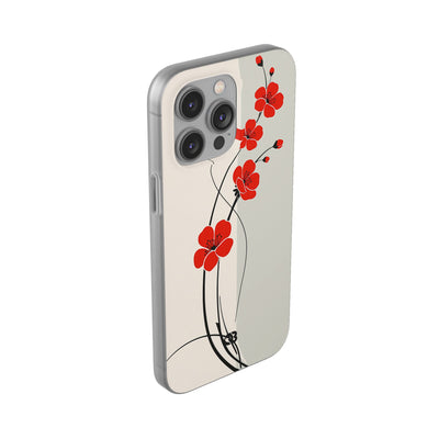 Red Lite Phone Case for iPhone - Crimson Plum Ink