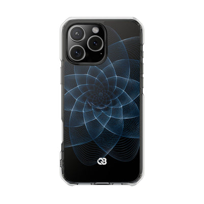 Blue Impact MagSafe Phone Case for iPhone - Cobalt Geometric Bloom