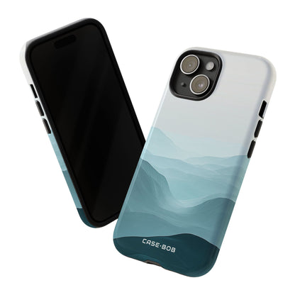 Teal Mist Mountains iPhone 15 Case - Tough