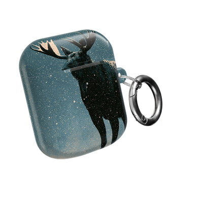 Nordic Boreal Moose · Hard Case for AirPods & AirPods Pro · Blue