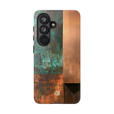 Teal Tough Phone Case for Samsung - Verdigris Copper Slab
