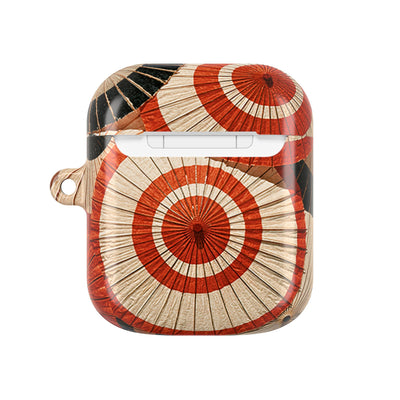Vermilion Wagasa Motif · Hard Case for AirPods & AirPods Pro · Red