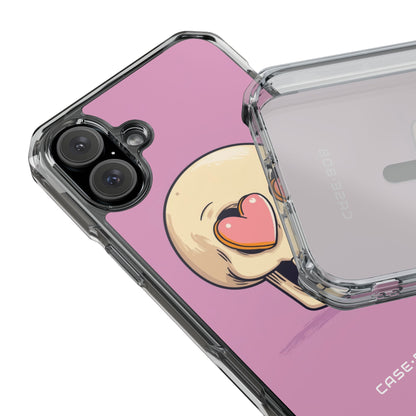 Heart Eyed Skull iPhone 16 Plus Case - Impact