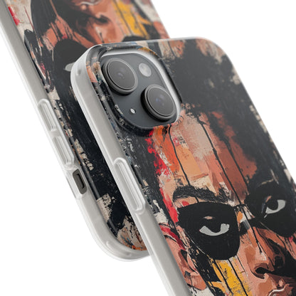 Masked Portrait Drips iPhone 15 Plus Case - Soft