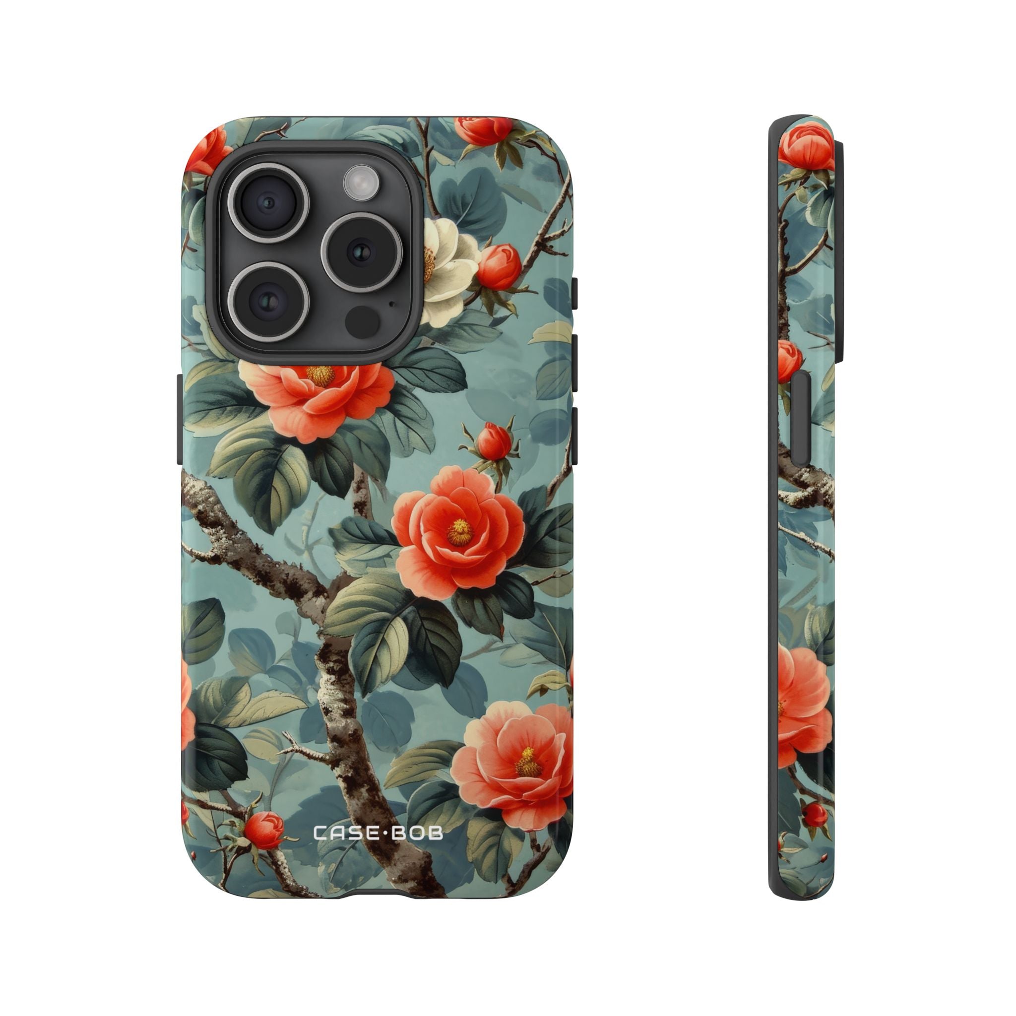 Coral Bloom iPhone 15 Pro Cover - Tough