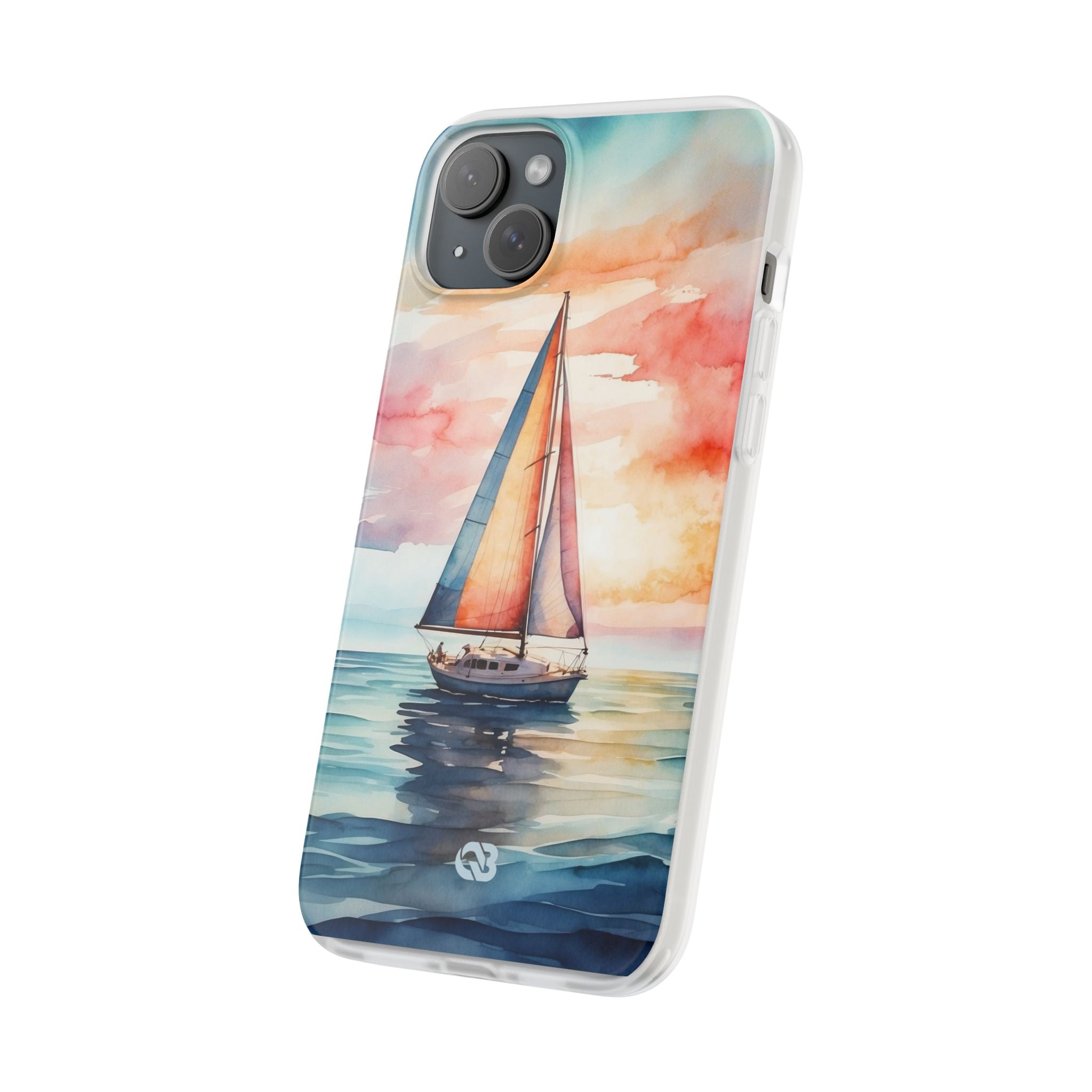 Crimson Horizon Sail · Soft Custodia per iPhone