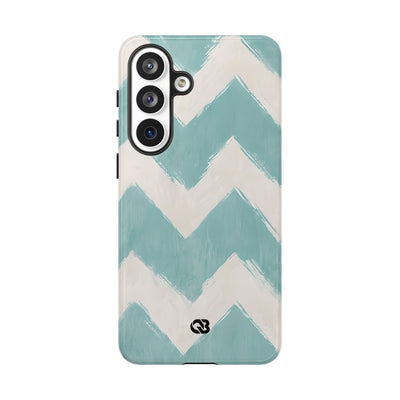 Teal Painted Chevron · Tough Phone Case for Samsung