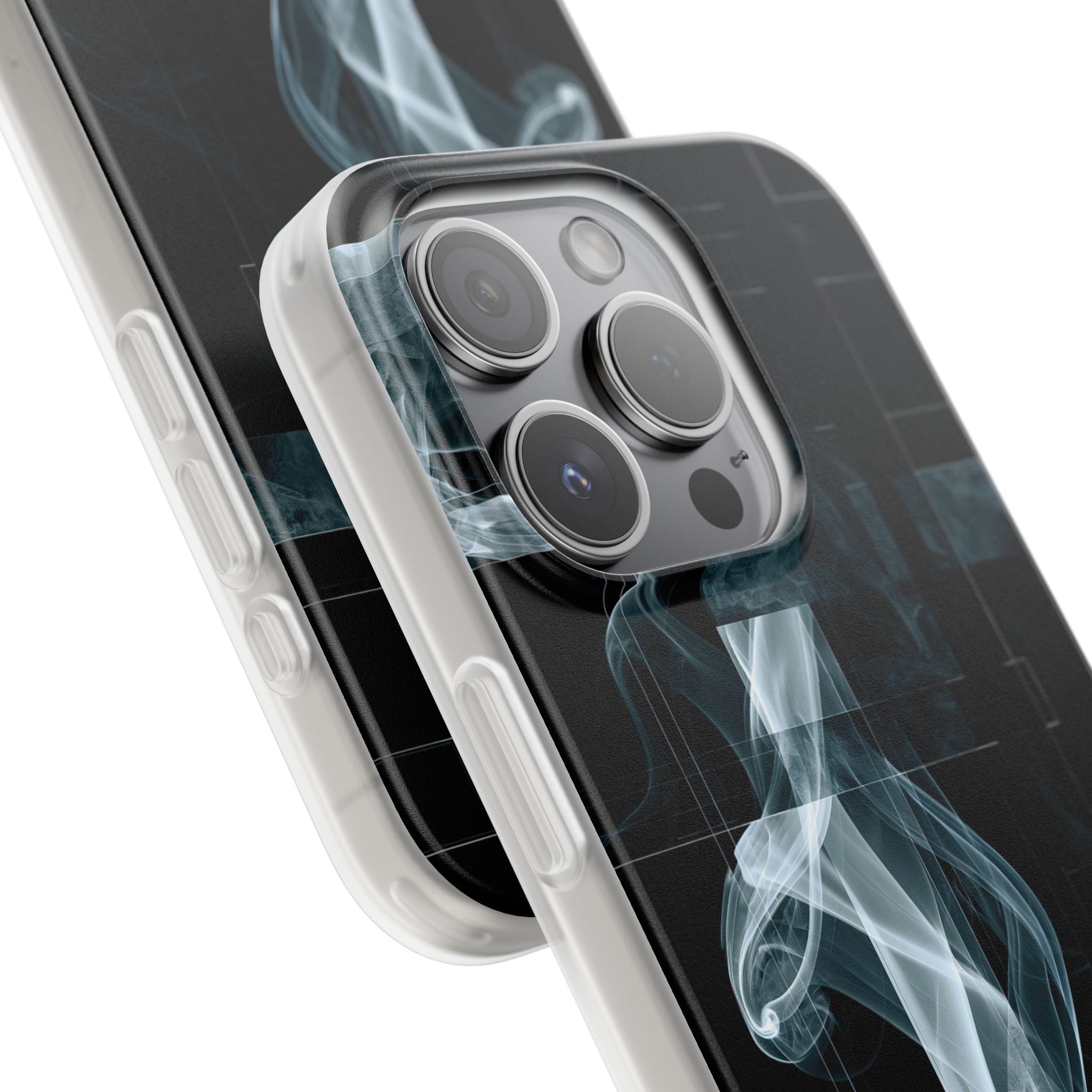 Black Lite Phone Case for iPhone - Arctic Vapor Grid