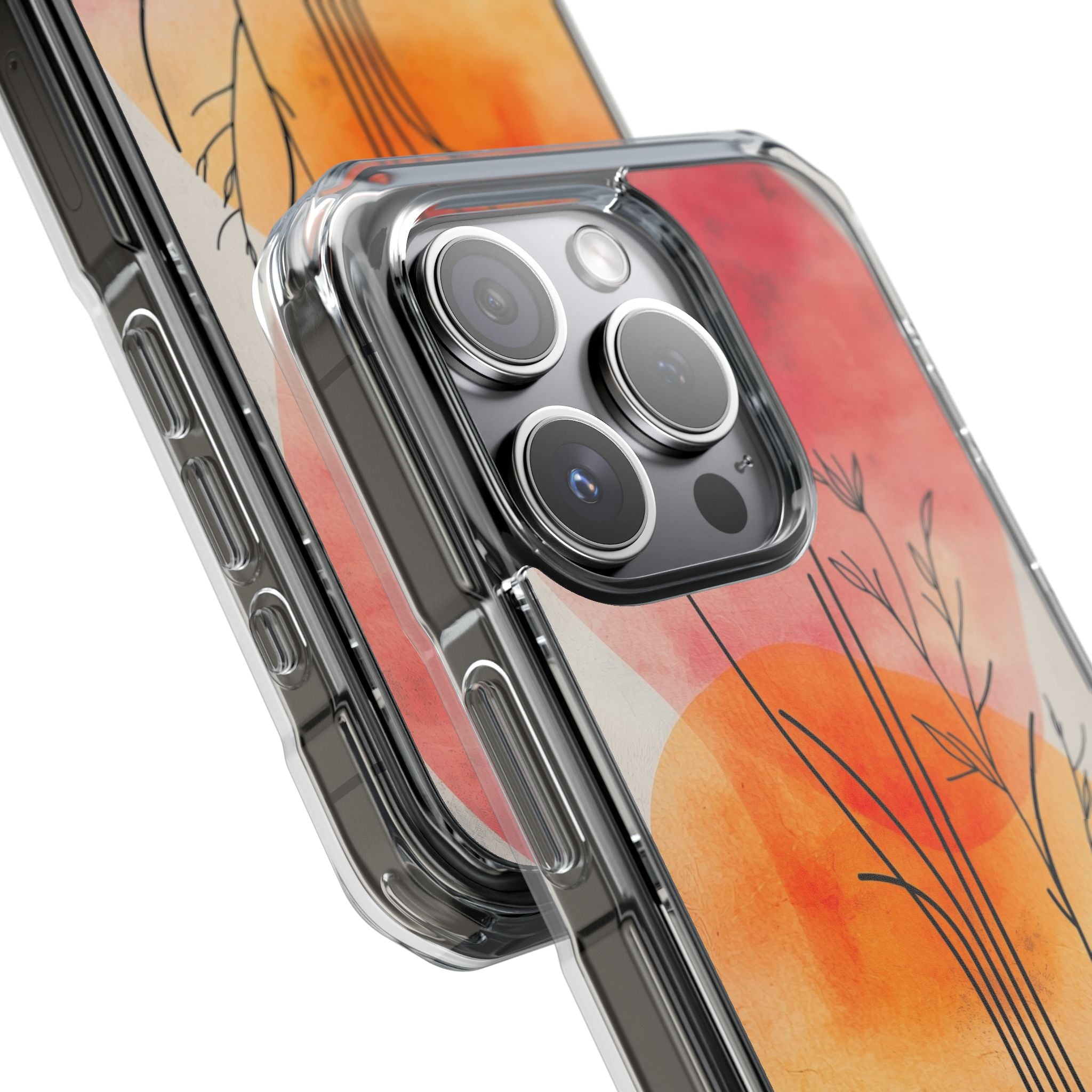 Curved Stem Sunset iPhone 15 Pro Case - Impact