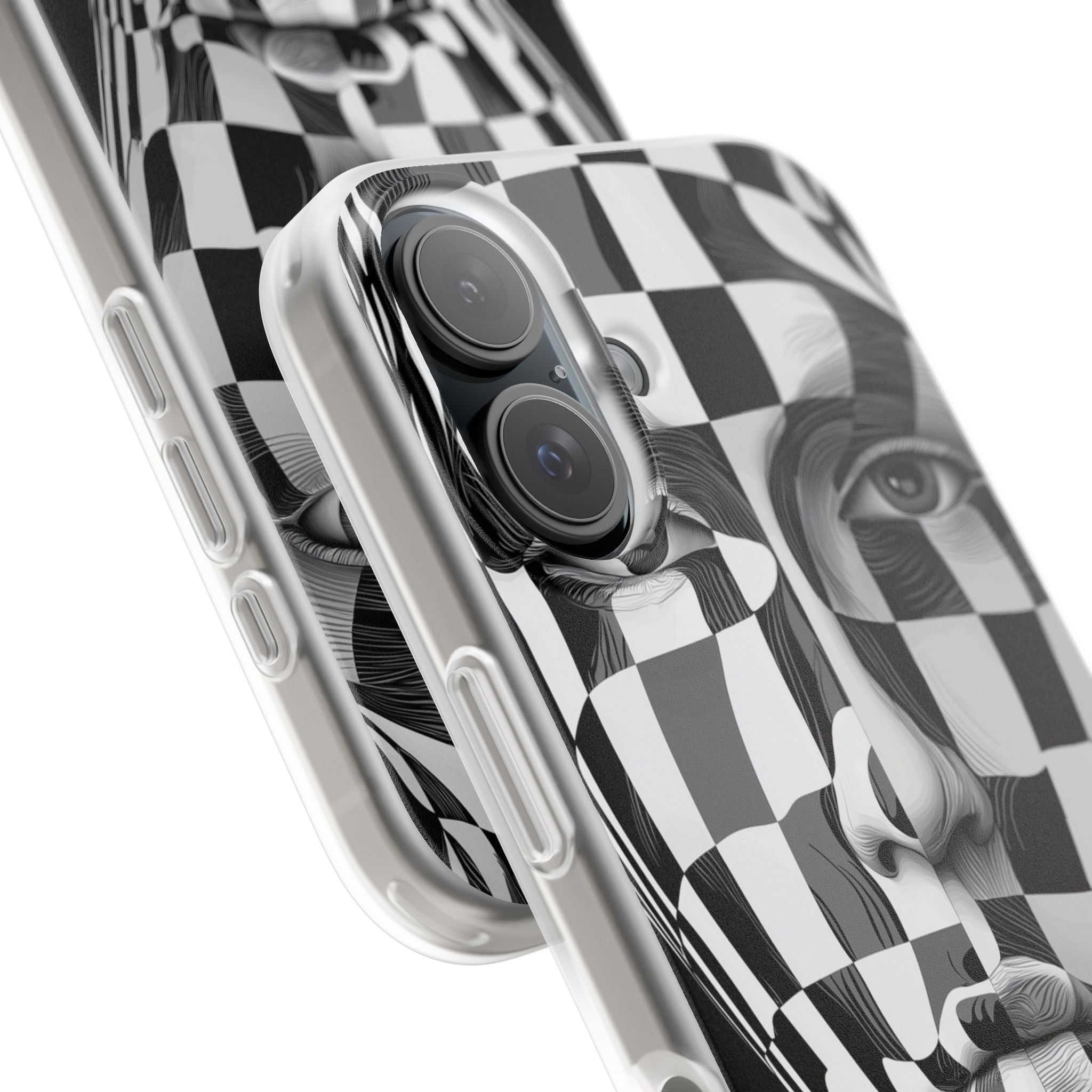 Kariertes Face iPhone 16 Case - Soft