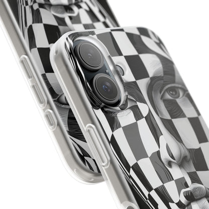 Kariertes Face iPhone 16 Case - Soft