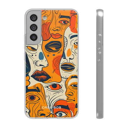 Tangled Faces Sunset Samsung S22 Plus Case - Soft