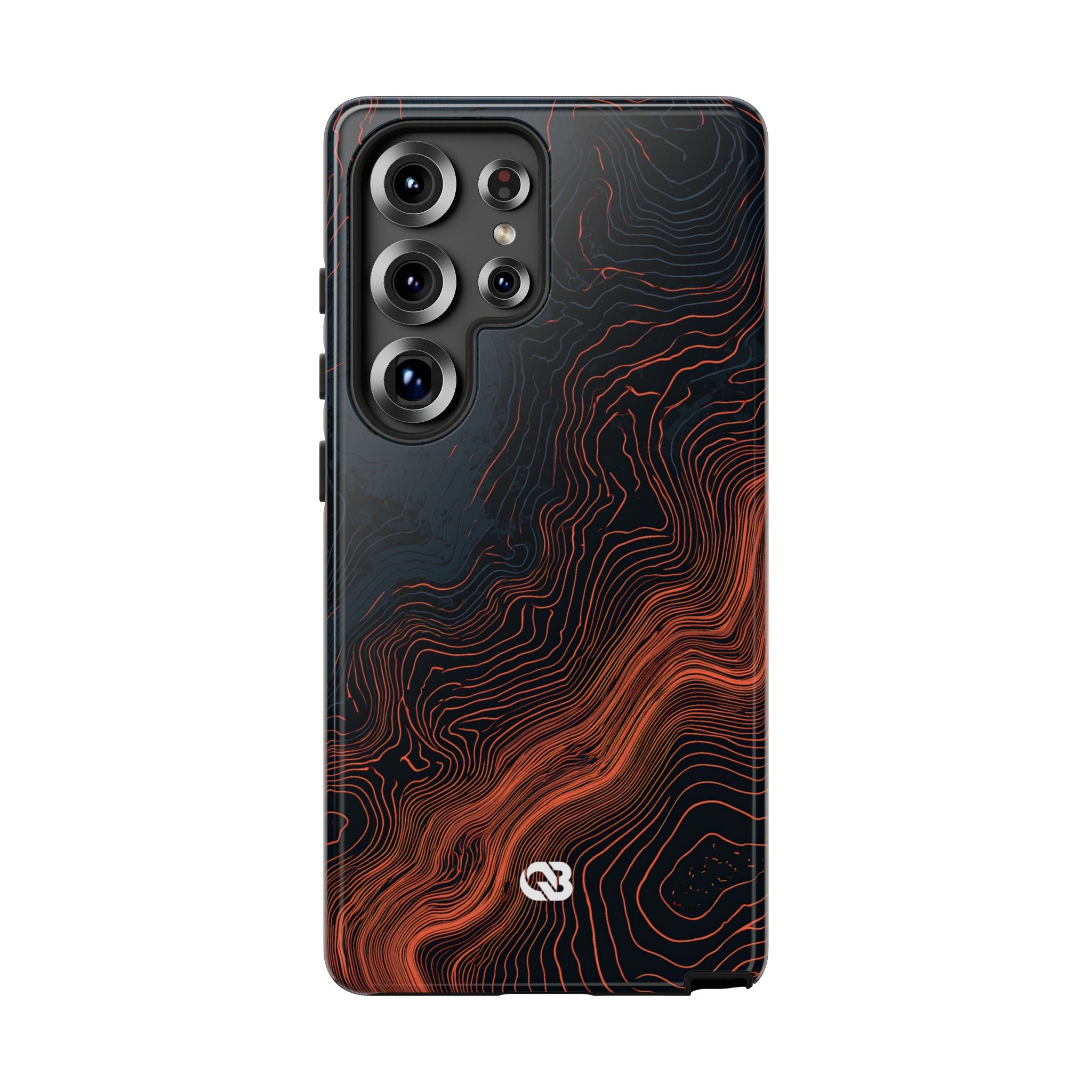 Black Tough Phone Case for Samsung - Volcanic Basalt Map