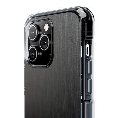 Obsidian Brushed Steel · Clear Impact Magnetic Phone Case for iPhone ·  Black