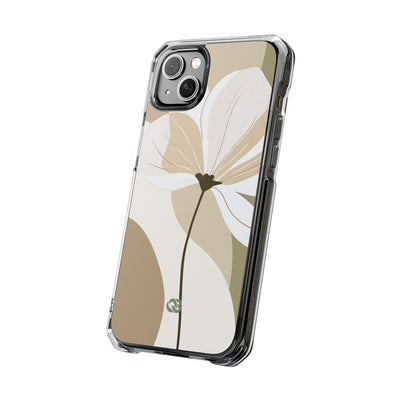 Beige Impact MagSafe Phone Case for iPhone - Sage Linen Magnolia