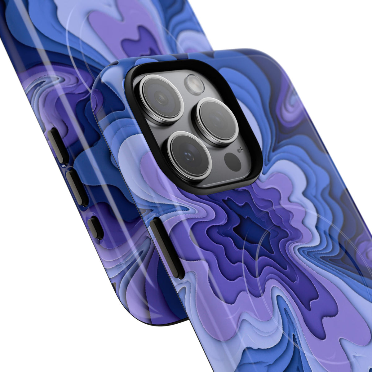 Periwinkle Strata Bloom · Tough 2.0 Magnetic Phone Case for iPhone · Purple