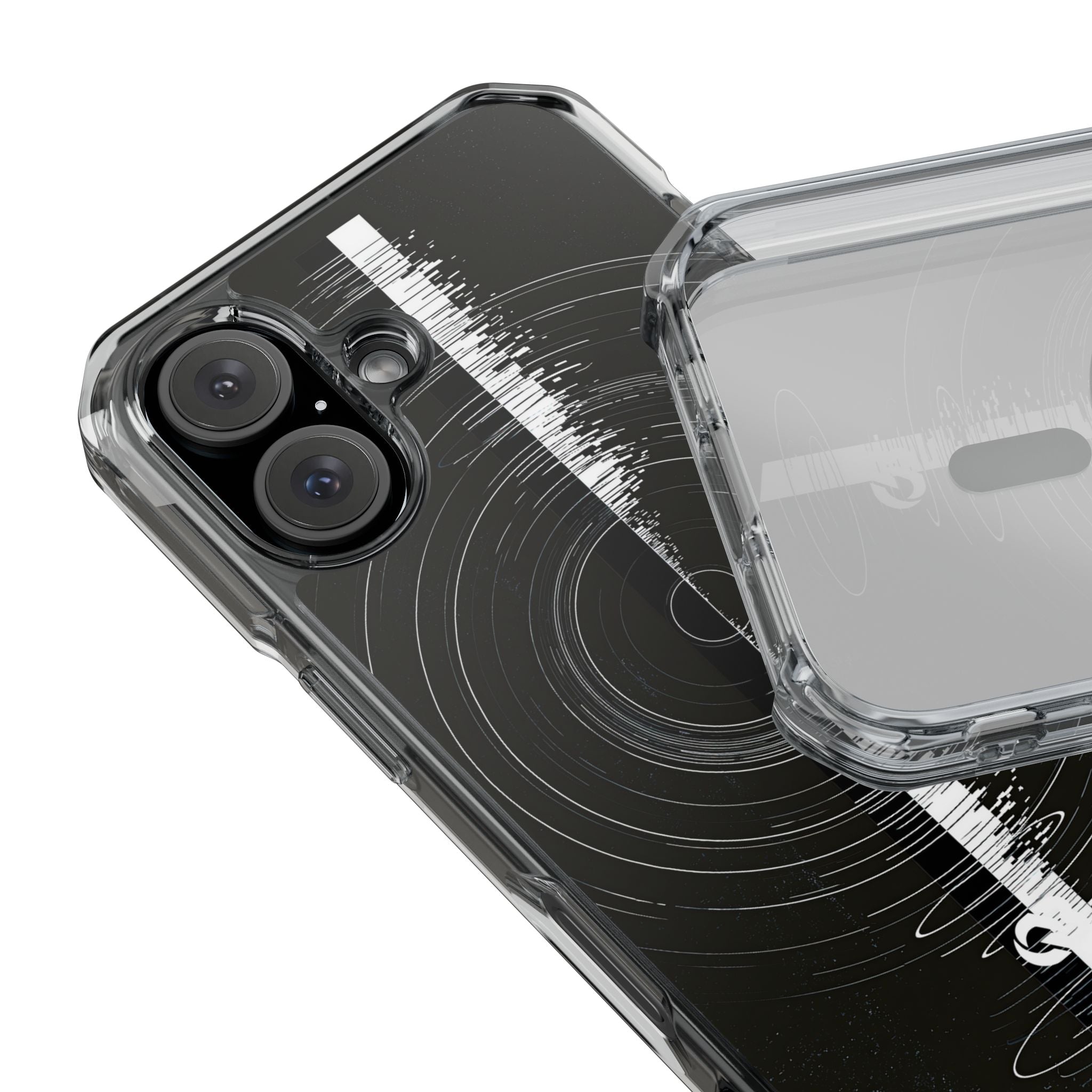 Black Impact MagSafe Phone Case for iPhone - Obsidian Orbital Signal