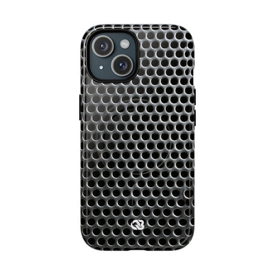 Brushed Perforated Steel · Tough 2.0 Magnetic Phone Case for iPhone · Silver