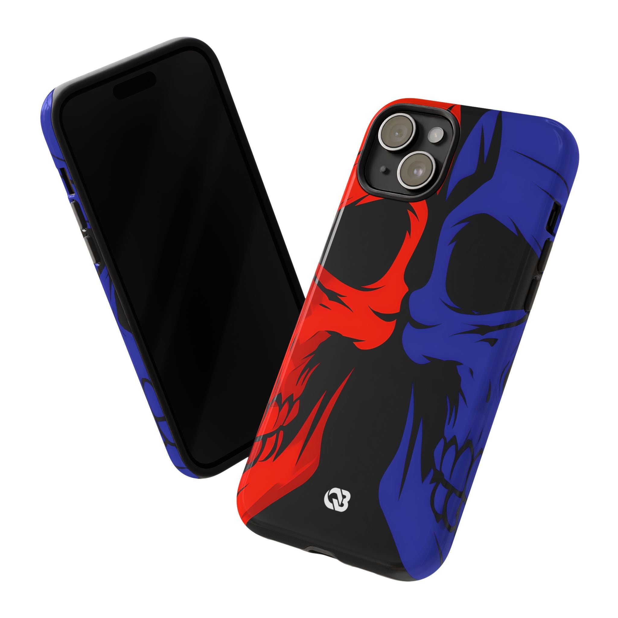 Crimson Cobalt Skulls · Tough Phone Case for iPhone