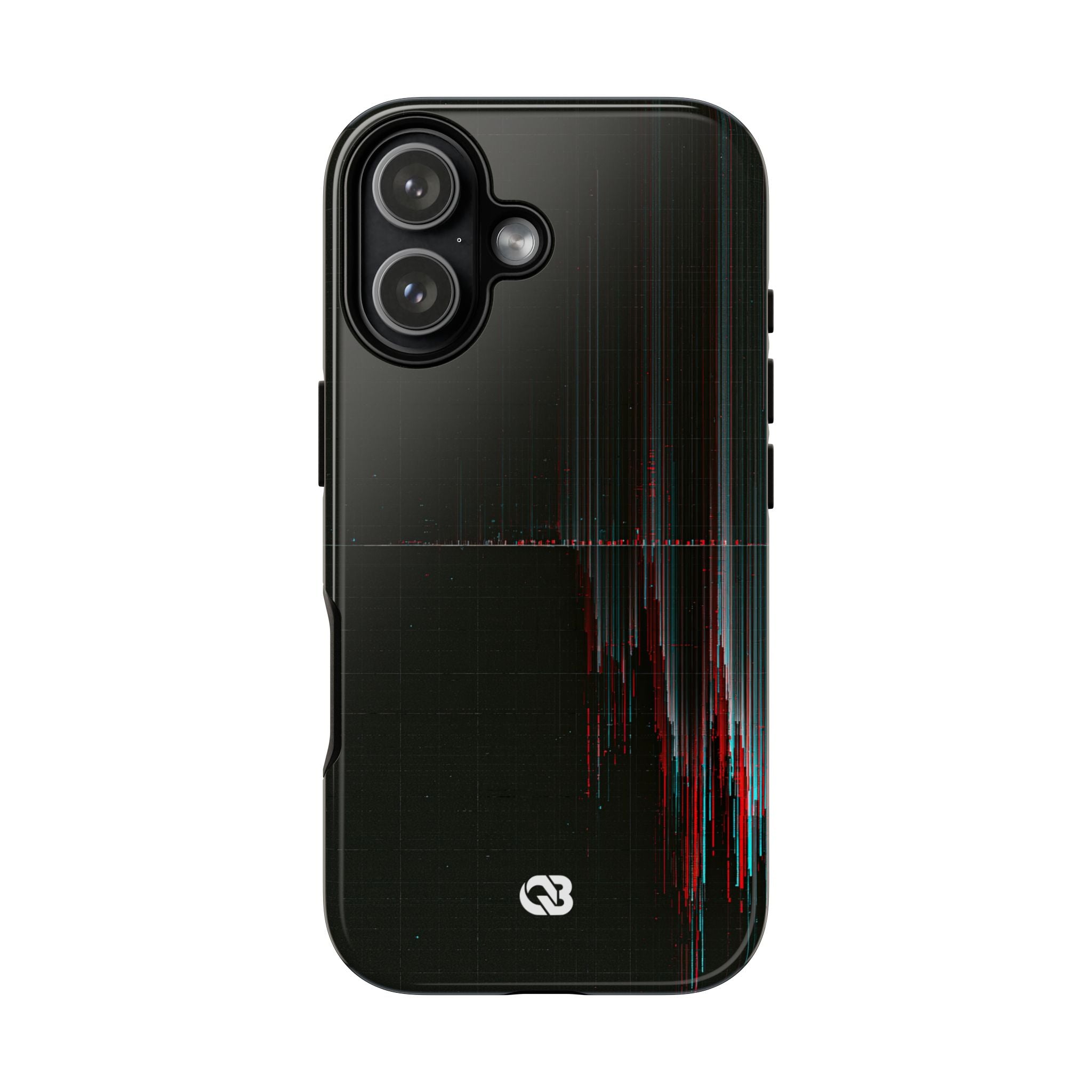 Black Tough Phone Case for iPhone - Corrupted Data Stream