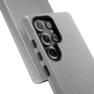 Grey Tough Phone Case for Samsung - Chrome Mesh Warp