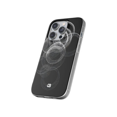 Black Lite Phone Case for iPhone - Kinetic Wireframe Orbit