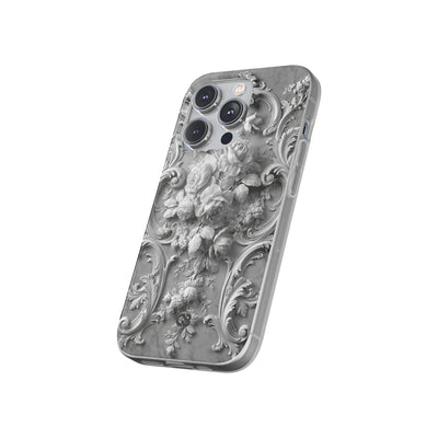 Rococo Marble Rose · Lite Phone Case for iPhone ·  White