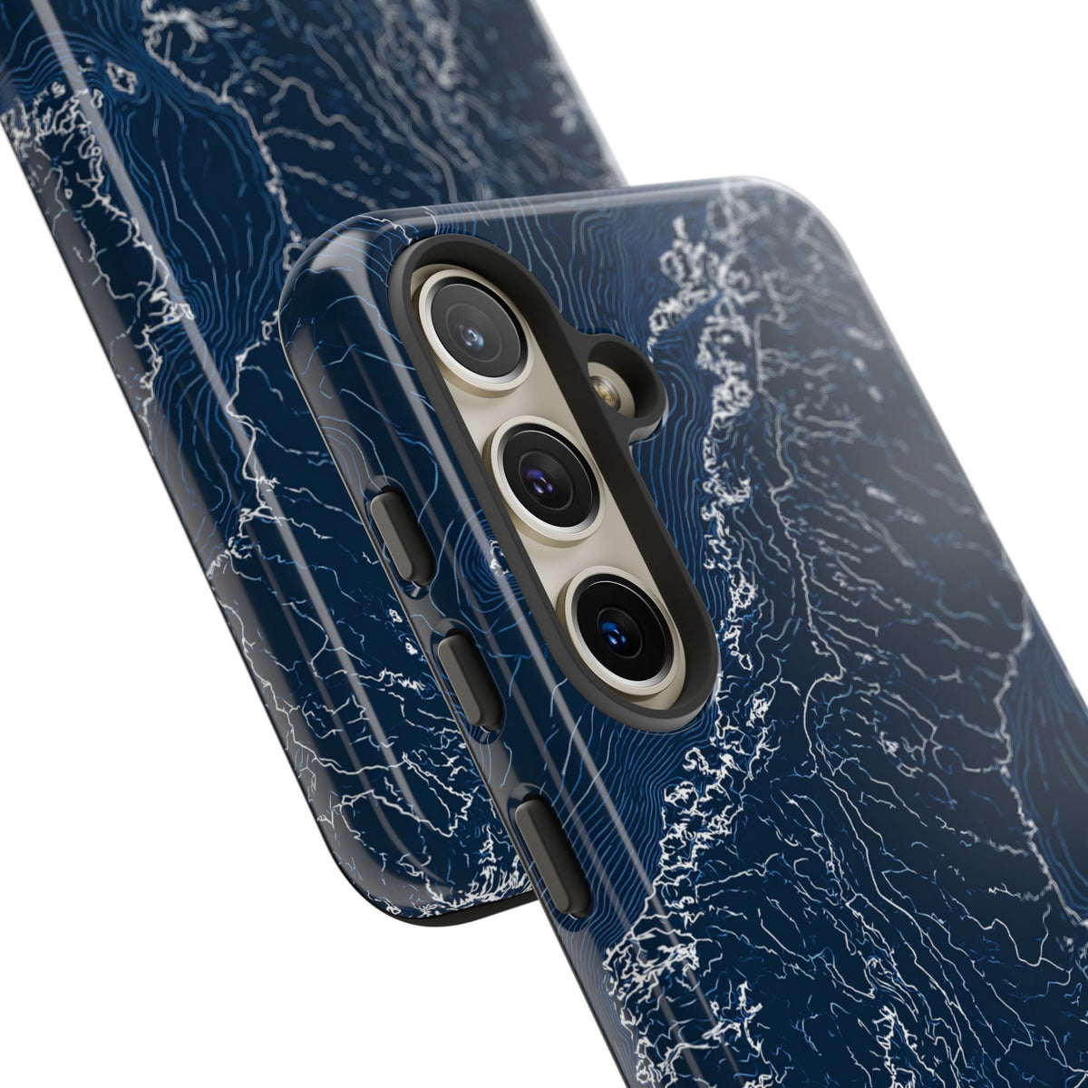Nordic Contour Chart · Tough Phone Case for Samsung · Blue