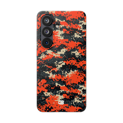 Signal Pixel Camo · Lite Phone Case for Samsung · Orange