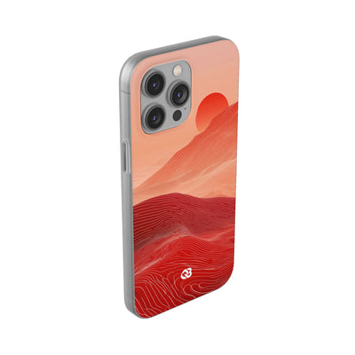 Red Lite Phone Case for iPhone - Crimson Ridge Lines