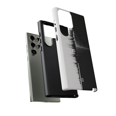 Black Tough Phone Case for Samsung - Static Signal Split