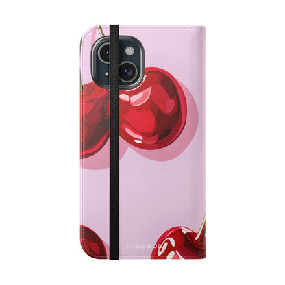 Glossy Cherry Glow - iPhone 15 Case - Wallet