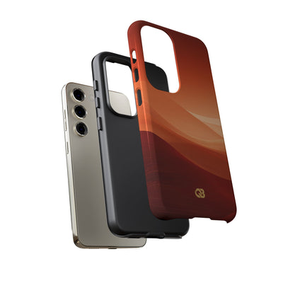Orange Tough Phone Case for Samsung - Crimson Dune Gradient
