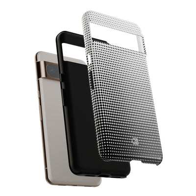 Black Tough Phone Case for Google Pixel - Obsidian Halftone Flux