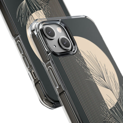 Black Impact MagSafe Phone Case for iPhone - Obsidian Sand Willow