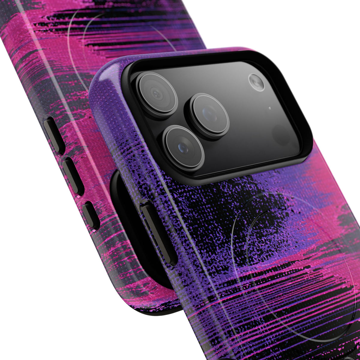Neon Signal Shift · Tough 2.0 Magnetic Phone Case for iPhone · Purple