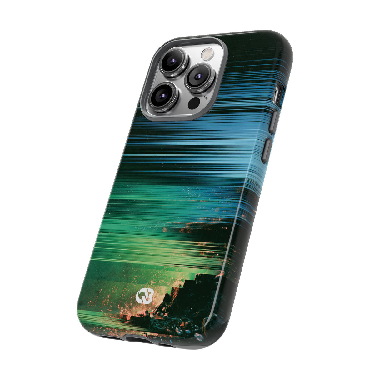 Digital Shoreline Drift · Tough Phone Case for iPhone · Teal