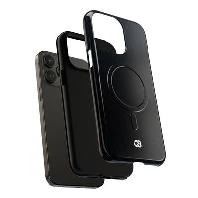 Black Tough 2.0 Magsafe Phone Case for iPhone - Midnight Brushed Grain