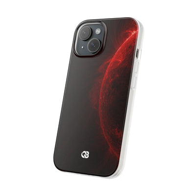 Red Lite Phone Case for iPhone - Solar Crimson Flare