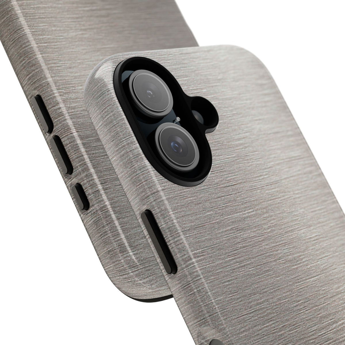 Brushed Silver Alloy · Tough Phone Case for iPhone · Silver