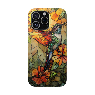 Amber Glass Hummingbird · Soft Phone Case for iPhone